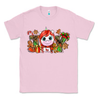 Bubblegum Pink Joy unicorn Christmas Classic Tee - NancyCooperArtShop