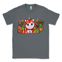 Charcoal Heather Joy unicorn Christmas Classic Tee - NancyCooperArtShop