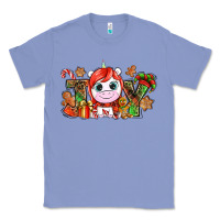 Colony Blue Joy unicorn Christmas Classic Tee - NancyCooperArtShop