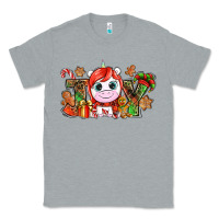 Heather Grey Joy unicorn Christmas Classic Tee - NancyCooperArtShop