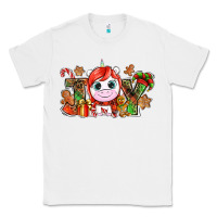 White Joy unicorn Christmas Classic Tee - NancyCooperArtShop