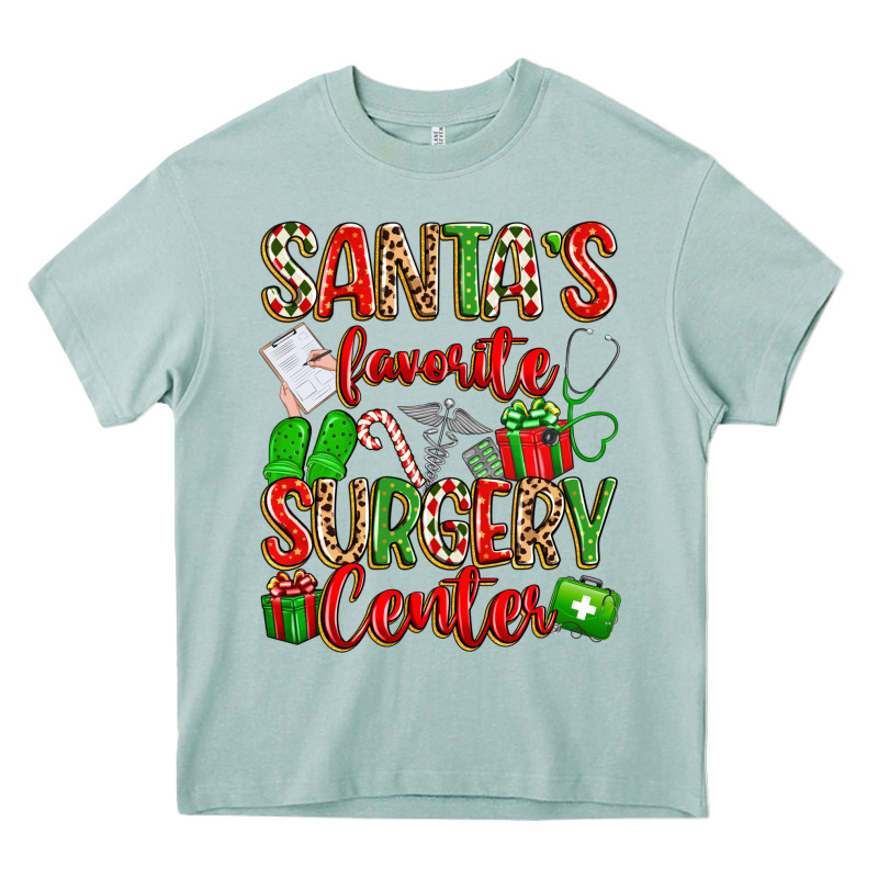 Santa's Favorite Surgery Center Png Sublimation De Heavy Core Tee by texasbilliewilder | Teevron