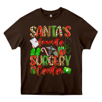 Chocolate Brown Santa's Favorite Surgery Center png sublimation de Heavy Core Tee - texasbilliewilder
