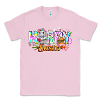 Bubblegum Pink Happy Easter Classic Tee - CowhideDigitalArt