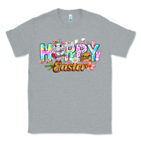 Heather Grey Happy Easter Classic Tee - CowhideDigitalArt