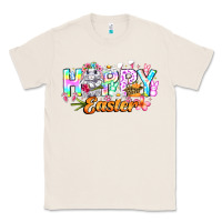 Natural Happy Easter Classic Tee - CowhideDigitalArt