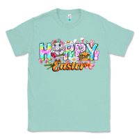 Seafoam Happy Easter Classic Tee - CowhideDigitalArt
