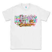 White Happy Easter Classic Tee - CowhideDigitalArt