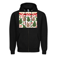 Black christmas tree cakes Zipper Hoodie - MaliasSmallBusiness