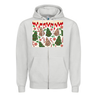Dove Grey christmas tree cakes Zipper Hoodie - MaliasSmallBusiness