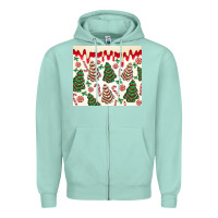 Seafoam christmas tree cakes Zipper Hoodie - MaliasSmallBusiness