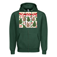 Sports Green christmas tree cakes Zipper Hoodie - MaliasSmallBusiness