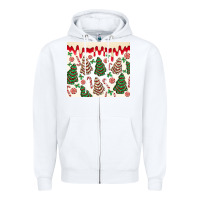 White christmas tree cakes Zipper Hoodie - MaliasSmallBusiness