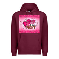Burgundy Her fight is our fight Premium Hoodie - NancyCooperArtShop