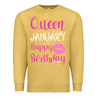 Antique Gold Queen Was Born İn January Happy Birthday Premium Sweatshirt - Bettercallsaul