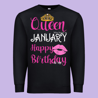 Queen Was Born İn January Happy Birthday Premium Sweatshirt Designed By Bettercallsaul