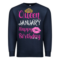 Navy Queen Was Born İn January Happy Birthday Premium Sweatshirt - Bettercallsaul