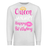 Oatmeal Heather Queen Was Born İn January Happy Birthday Premium Sweatshirt - Bettercallsaul