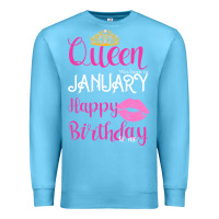 Ocean Blue Queen Was Born İn January Happy Birthday Premium Sweatshirt - Bettercallsaul