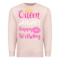 Pale Pink Queen Was Born İn January Happy Birthday Premium Sweatshirt - Bettercallsaul
