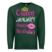 Sports Green Queen Was Born İn January Happy Birthday Premium Sweatshirt - Bettercallsaul