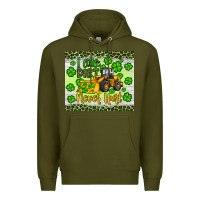 Army Green a little dirt never hurt st patrick s bulldozer Premium Hoodie - JahusDesignShop