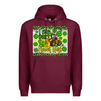 Burgundy a little dirt never hurt st patrick s bulldozer Premium Hoodie - JahusDesignShop