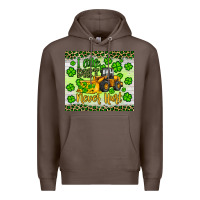 Coffee a little dirt never hurt st patrick s bulldozer Premium Hoodie - JahusDesignShop
