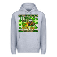 Heather Grey a little dirt never hurt st patrick s bulldozer Premium Hoodie - JahusDesignShop