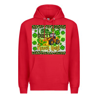 Red a little dirt never hurt st patrick s bulldozer Premium Hoodie - JahusDesignShop