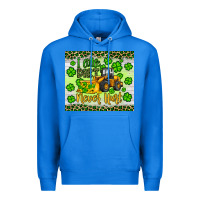 True Royal a little dirt never hurt st patrick s bulldozer Premium Hoodie - JahusDesignShop