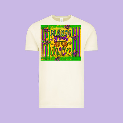 Mardi Gras Dude Vintage Tee Designed By Artiststas