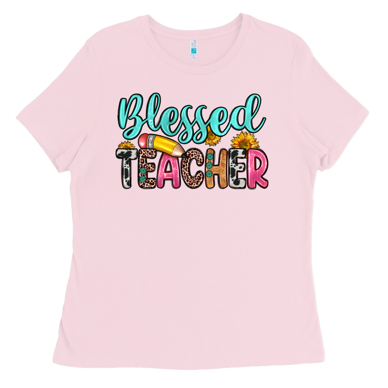 Blessed Teacher Ladies Tee by Zillion Design Studio | Teevron