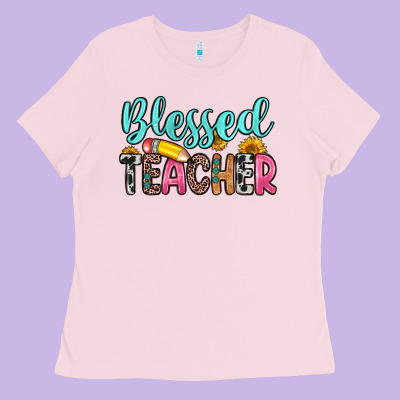 Blessed Teacher Ladies Tee Designed By Zillion Design Studio