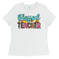 White blessed teacher Ladies Tee - Zillion Design Studio