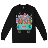Black truck with flowers Long Sleeve Tee - MaliasSmallBusiness