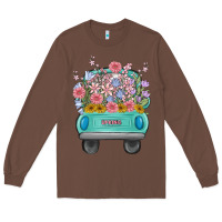 Chestnut truck with flowers Long Sleeve Tee - MaliasSmallBusiness