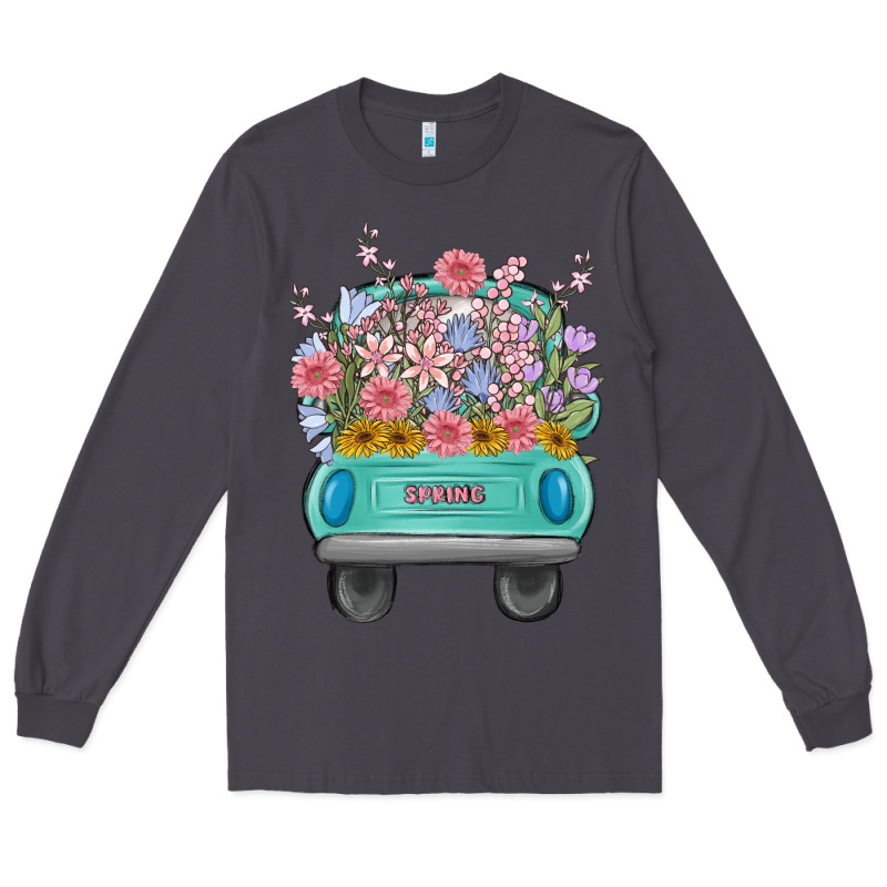 Truck With Flowers Long Sleeve Tee by MaliasSmallBusiness | Teevron