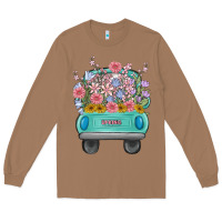 Toasted Coconut truck with flowers Long Sleeve Tee - MaliasSmallBusiness