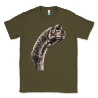 Army Green brachiosaurus face Classic Tee - LillyAllenDesigns