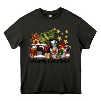 Asphalt merry christmas gnomes truck Heavy Core Tee - BarkalooDesign
