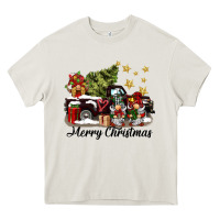 Cream merry christmas gnomes truck Heavy Core Tee - BarkalooDesign