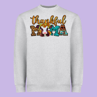 Thankful Mama Baby Calf Heavyweight Sweatshirt Designed By Jasminsmagicworld