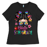 Black hello fifth grade Ladies Tee - texasbilliewilder