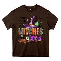 Chocolate Brown witches brew Heavy Core Tee - Zillion Design Studio