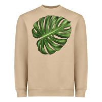 Mushroom Monstera Leaf Heavyweight Sweatshirt - LillyAllenDesigns