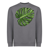 Storm Monstera Leaf Heavyweight Sweatshirt - LillyAllenDesigns
