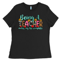 Black being a teacher makes my life complete Ladies Tee - Zillion Design Studio