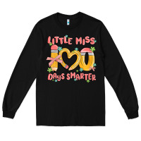 Black little miss 100 days smarter Long Sleeve Tee - MaliasSmallBusiness