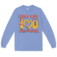Colony Blue little miss 100 days smarter Long Sleeve Tee - MaliasSmallBusiness